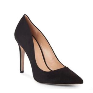 Saks Fifth Avenue Black Suede Heels